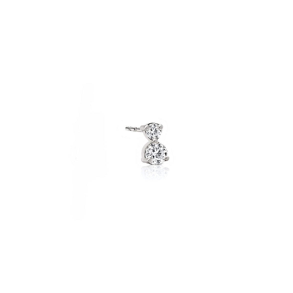 Tiny Two Diamond Single Stud