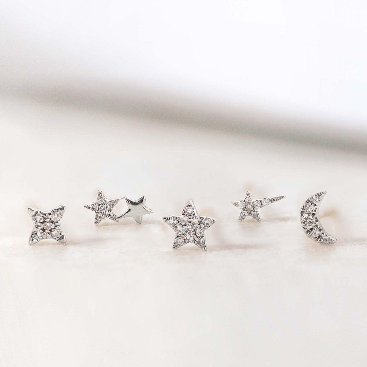 Diamond Shooting Star Single Stud