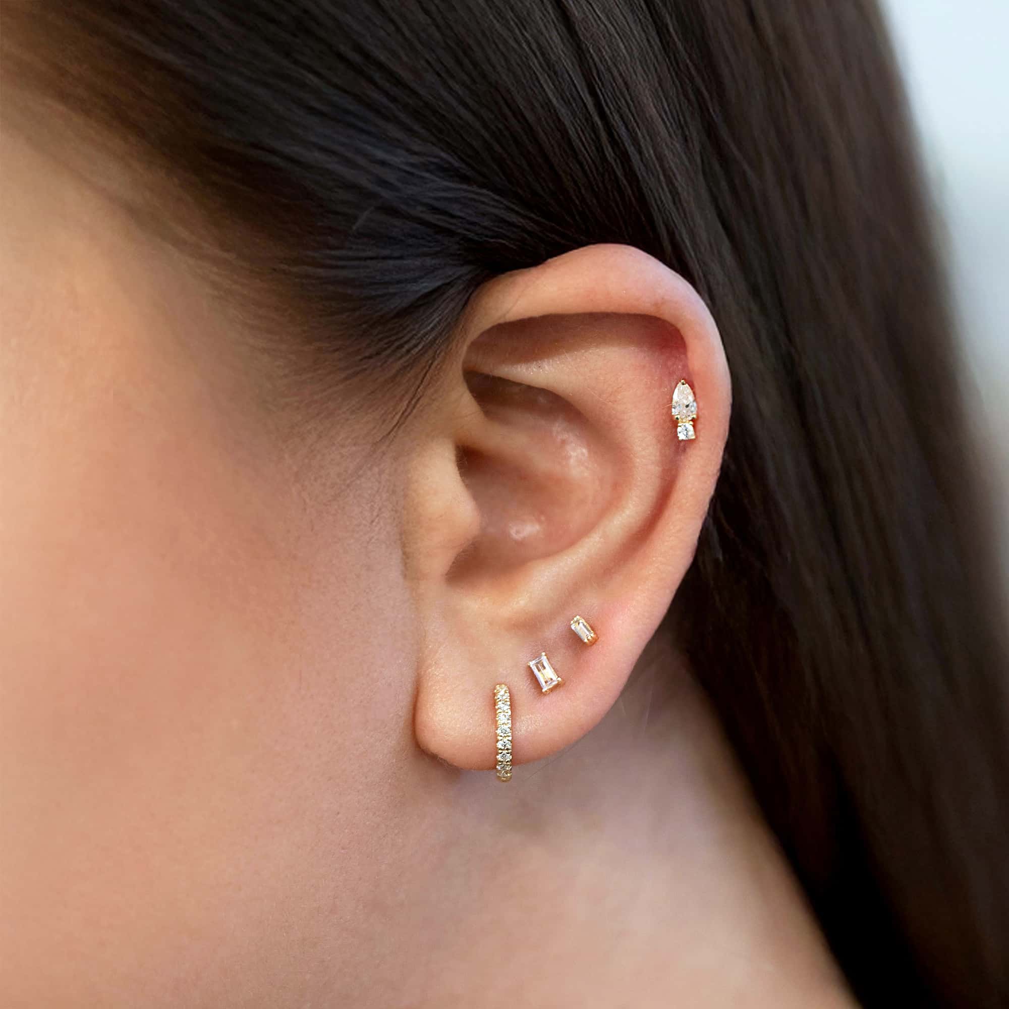 Diamond Huggie with Lock