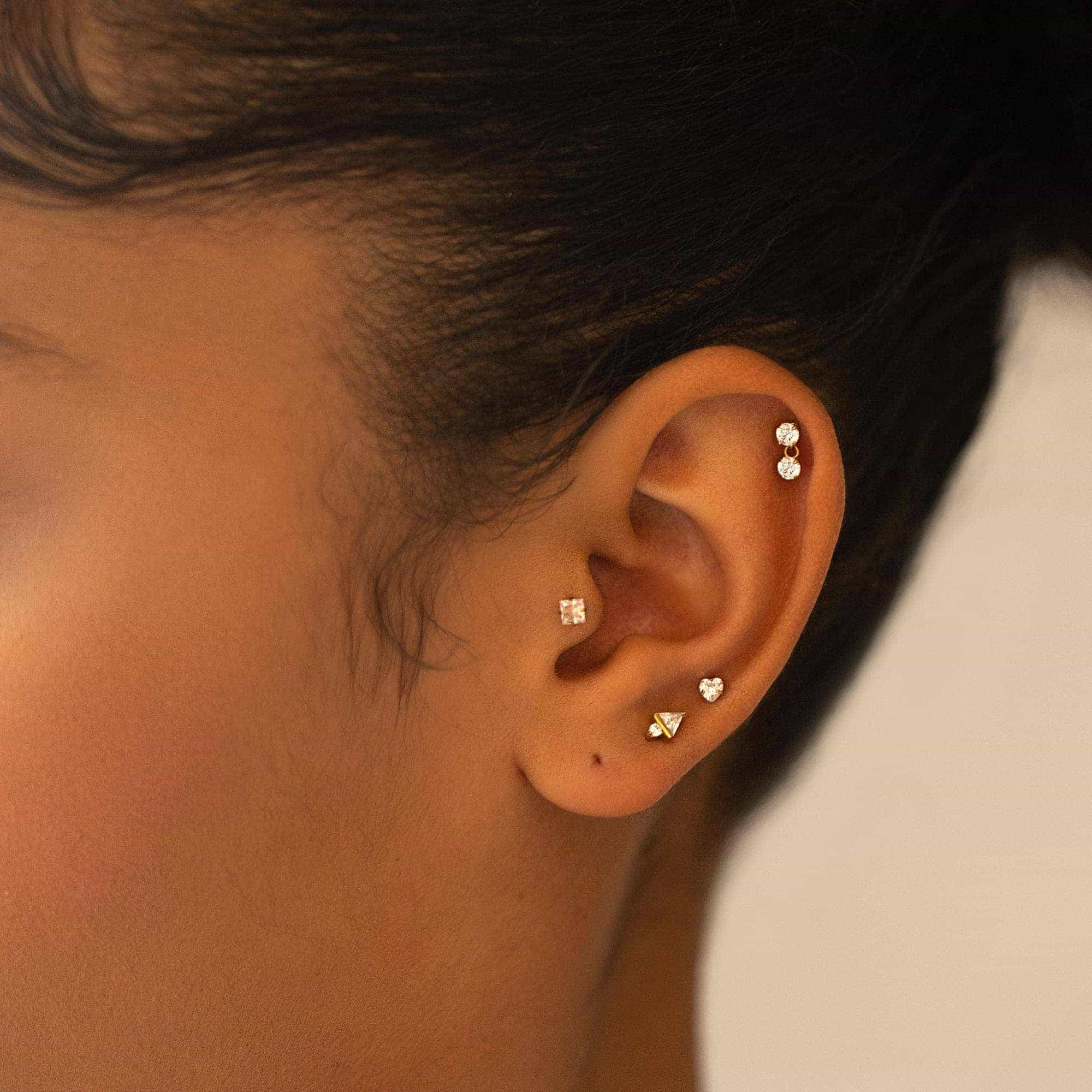 Triangle Deco Flat Back Studs