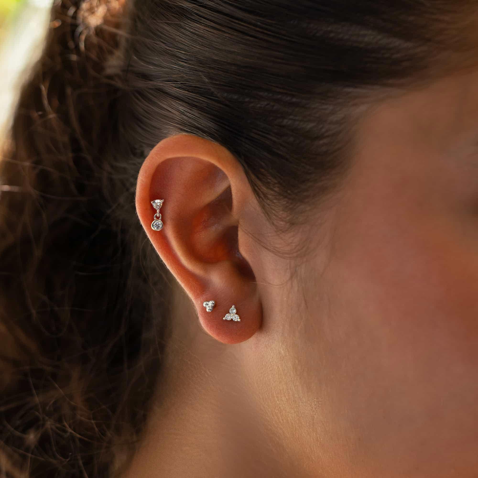 Trinity Beads + Gemstone Flat Back Studs