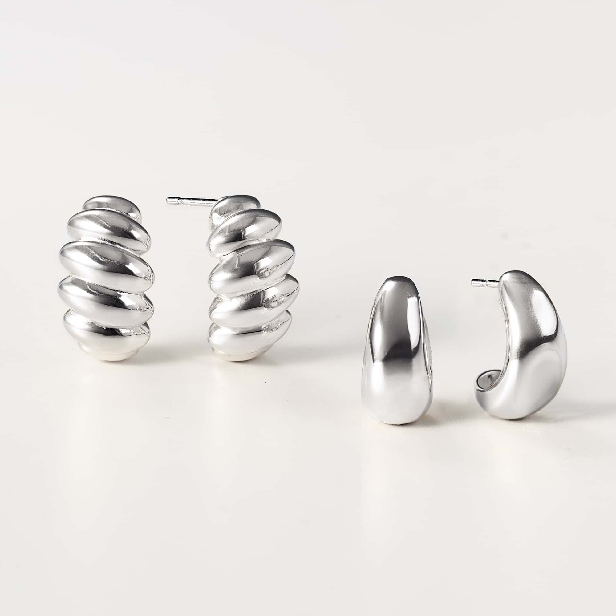 Chunky J Hoop Earrings