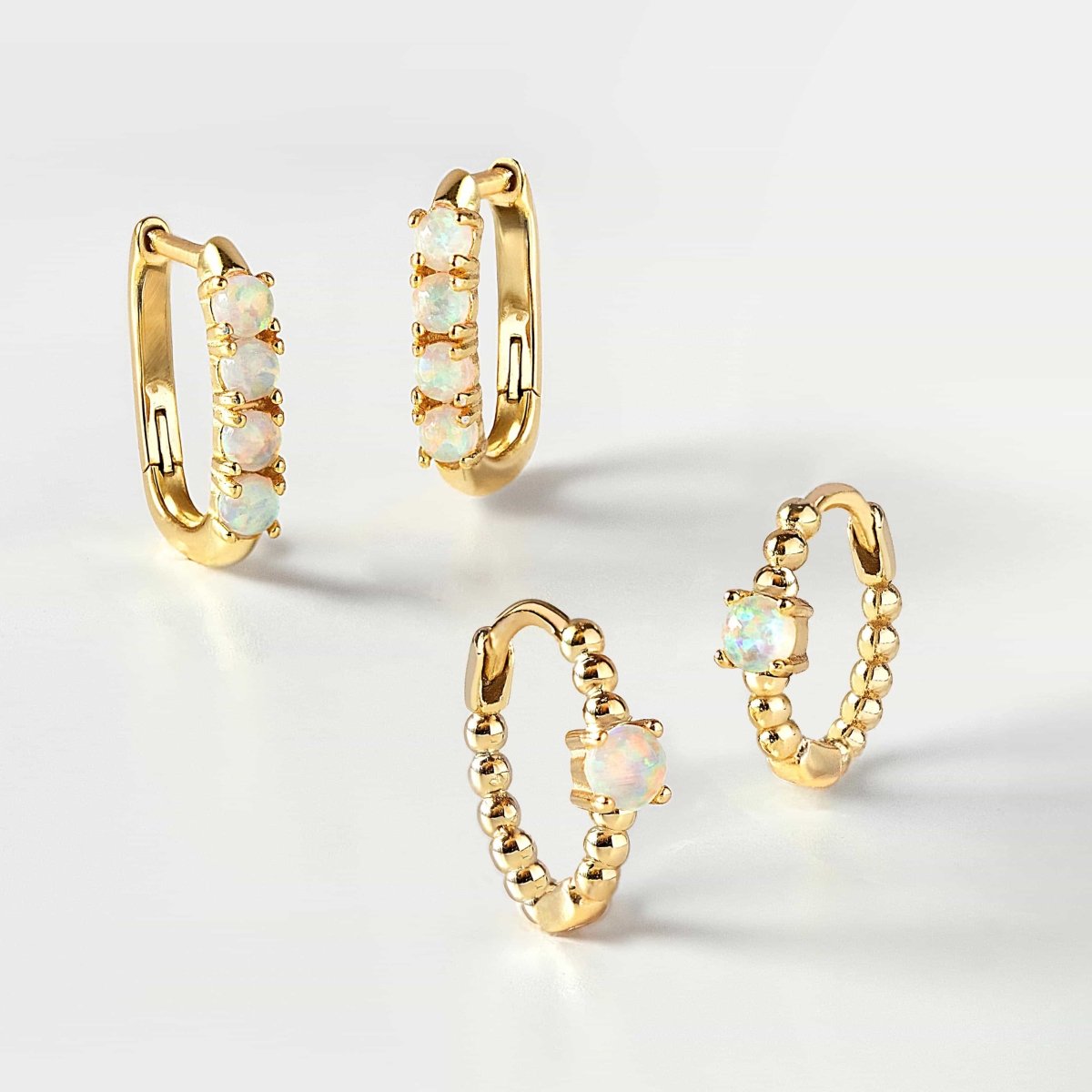 Mini Opal U Hoops