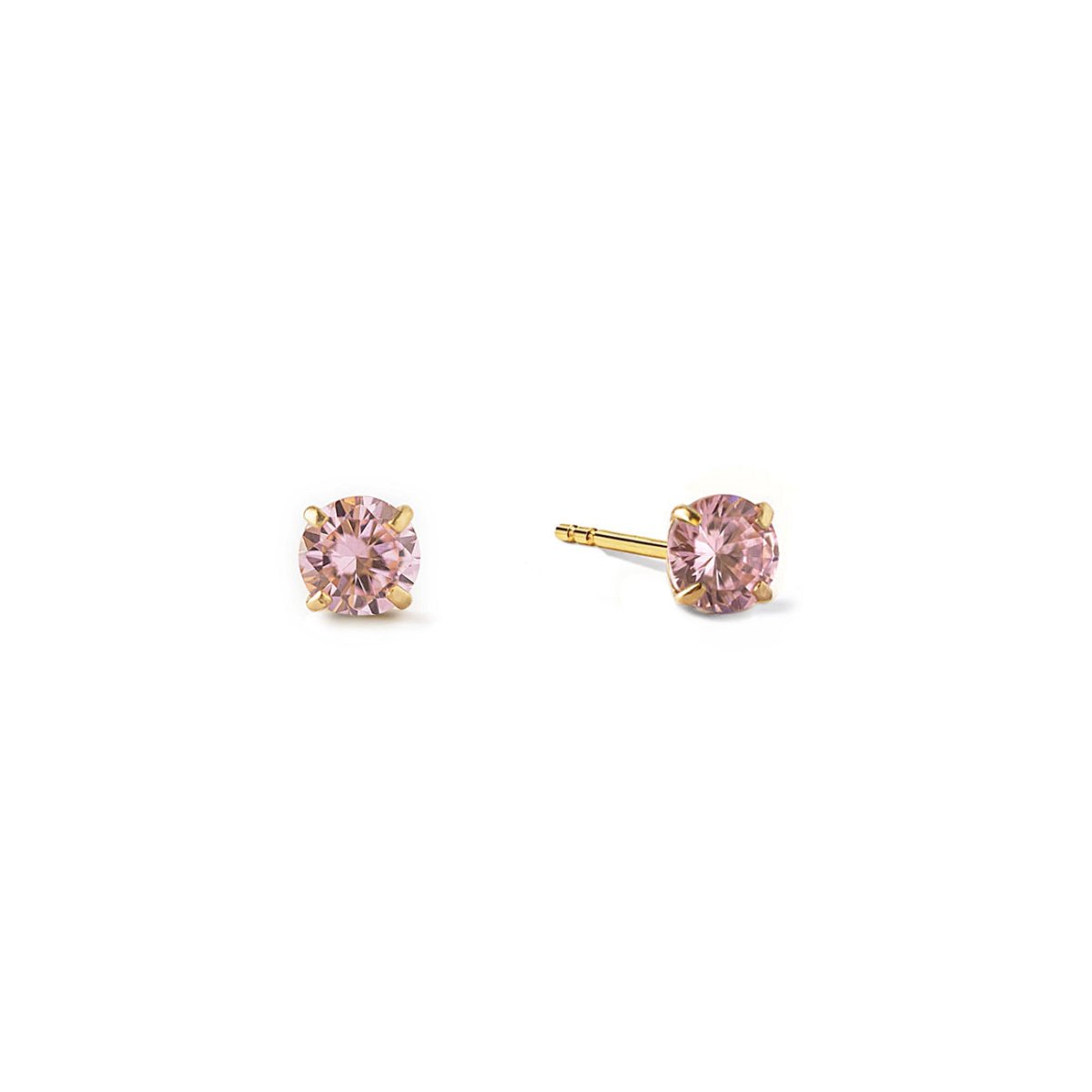 Birthstone Tiny Studs Pink Sapphire