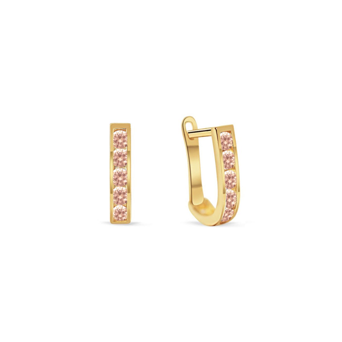 Birthstone U Huggies Pink Sapphire