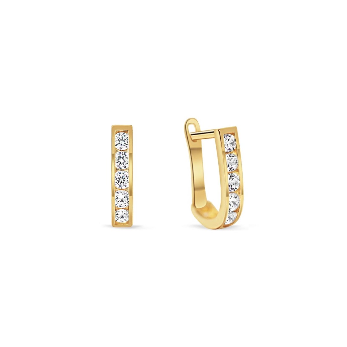 Birthstone U Huggies White Zirconia