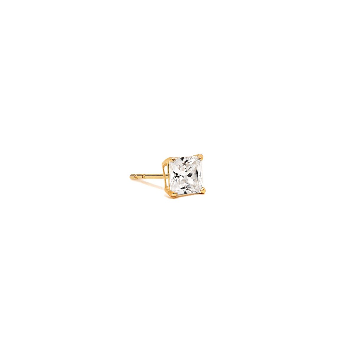Princess Cut Single Stud