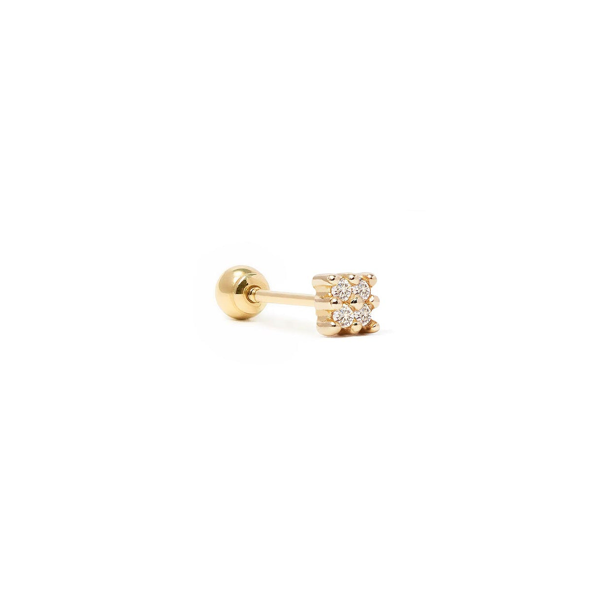 14K Screw Back Studs 14K Yellow Gold / 2mm (Super Tiny)