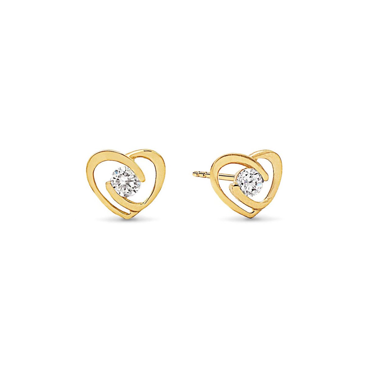 Mini Heart Outline Pavé Studs