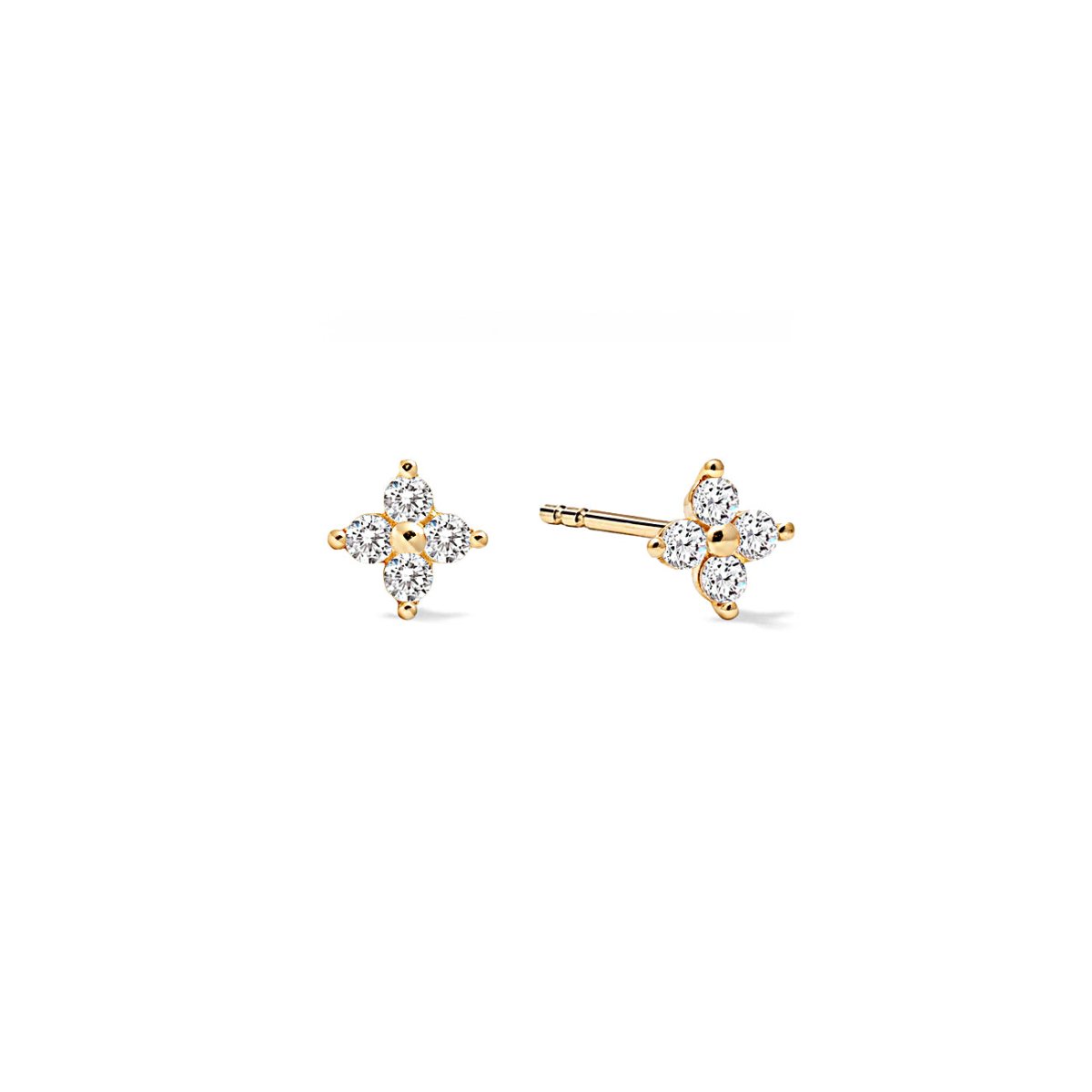 Tiny Flor Pavé Studs