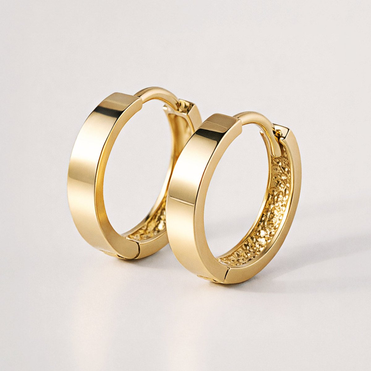 Flat Boyfriend Huggie Hoops