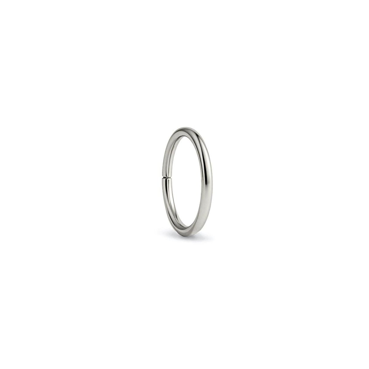 Titanium seamless clicker ring hoop, shown on a white background