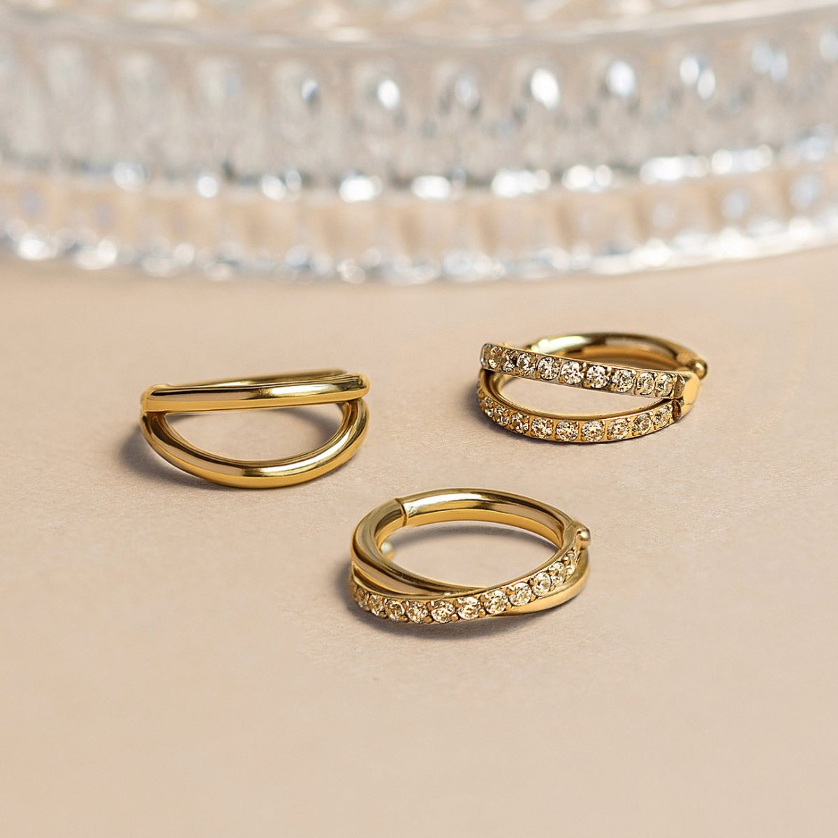 Double Pavé Hoop Earring