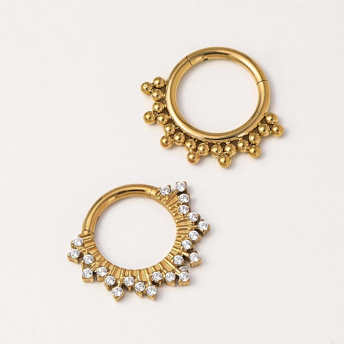 Beaded Half Clicker Hoop