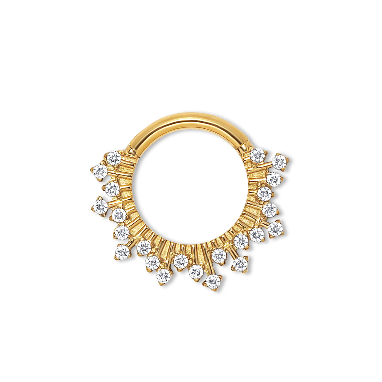 Pave Deco Seamless Hoop