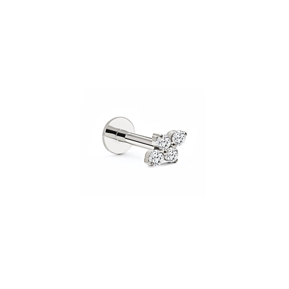 Tiny Quad Crystal Flat Back Stud