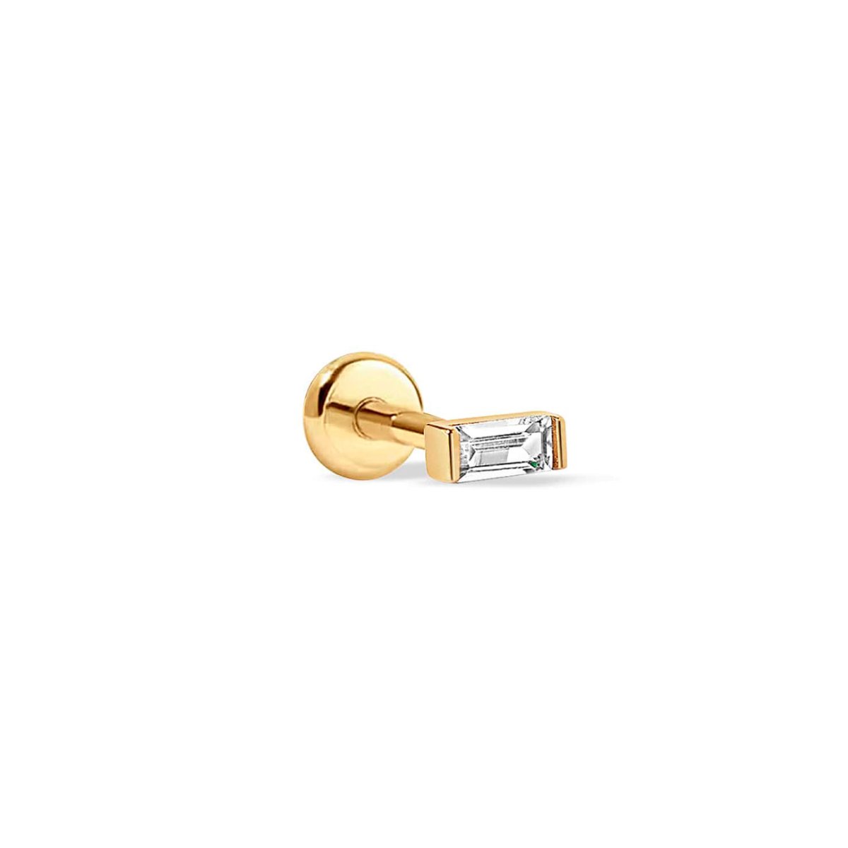 Tiny Baguette Flat Back Stud