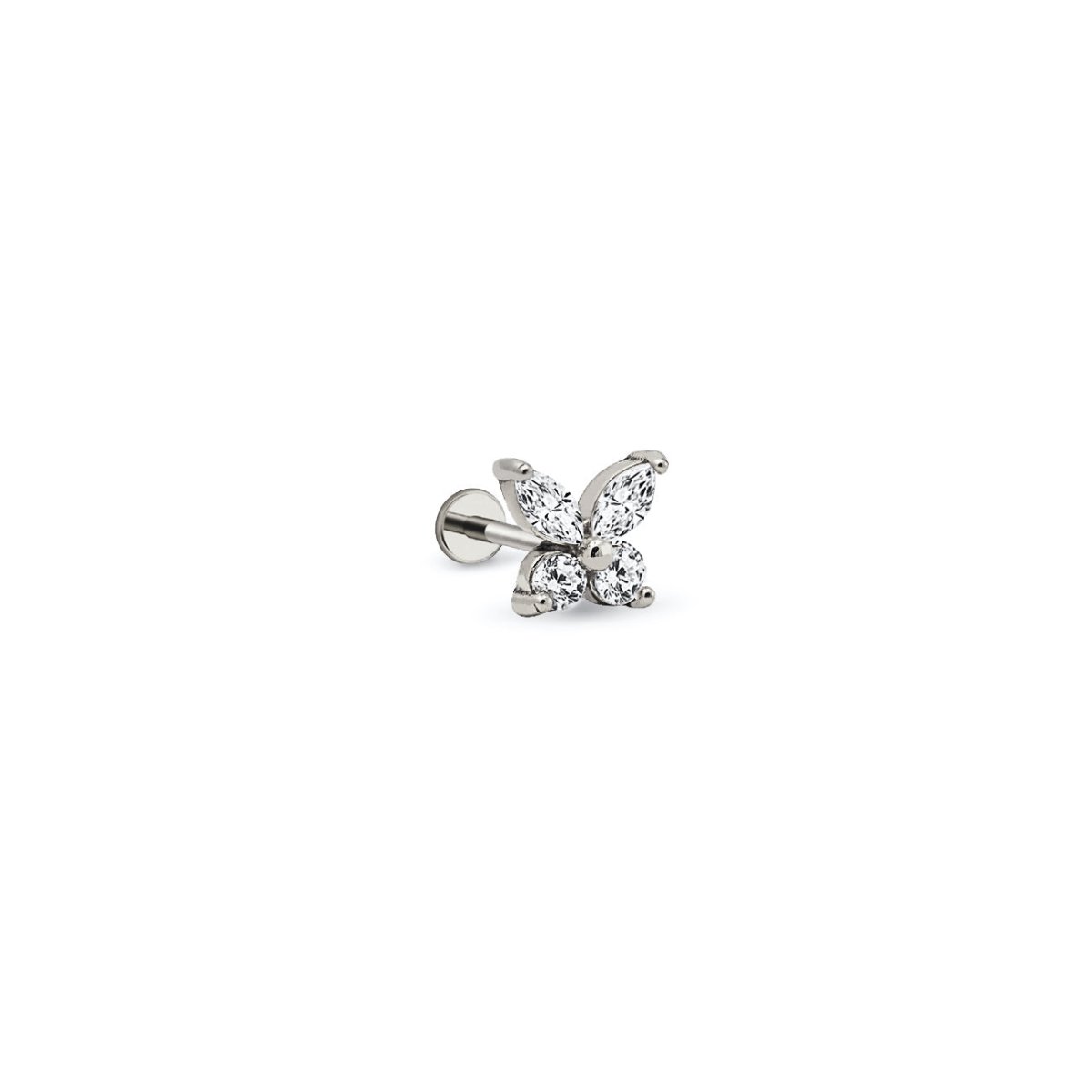 Crystal Butterfly Flatback Stud
