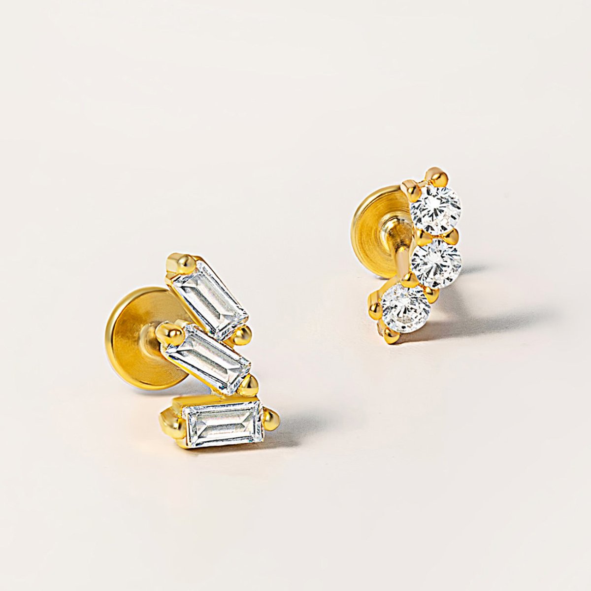 Curve Pavé Flat Back Stud