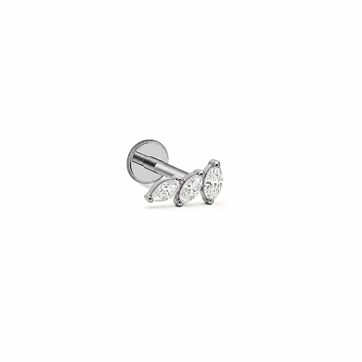 Tiny Marquise Curve Stud