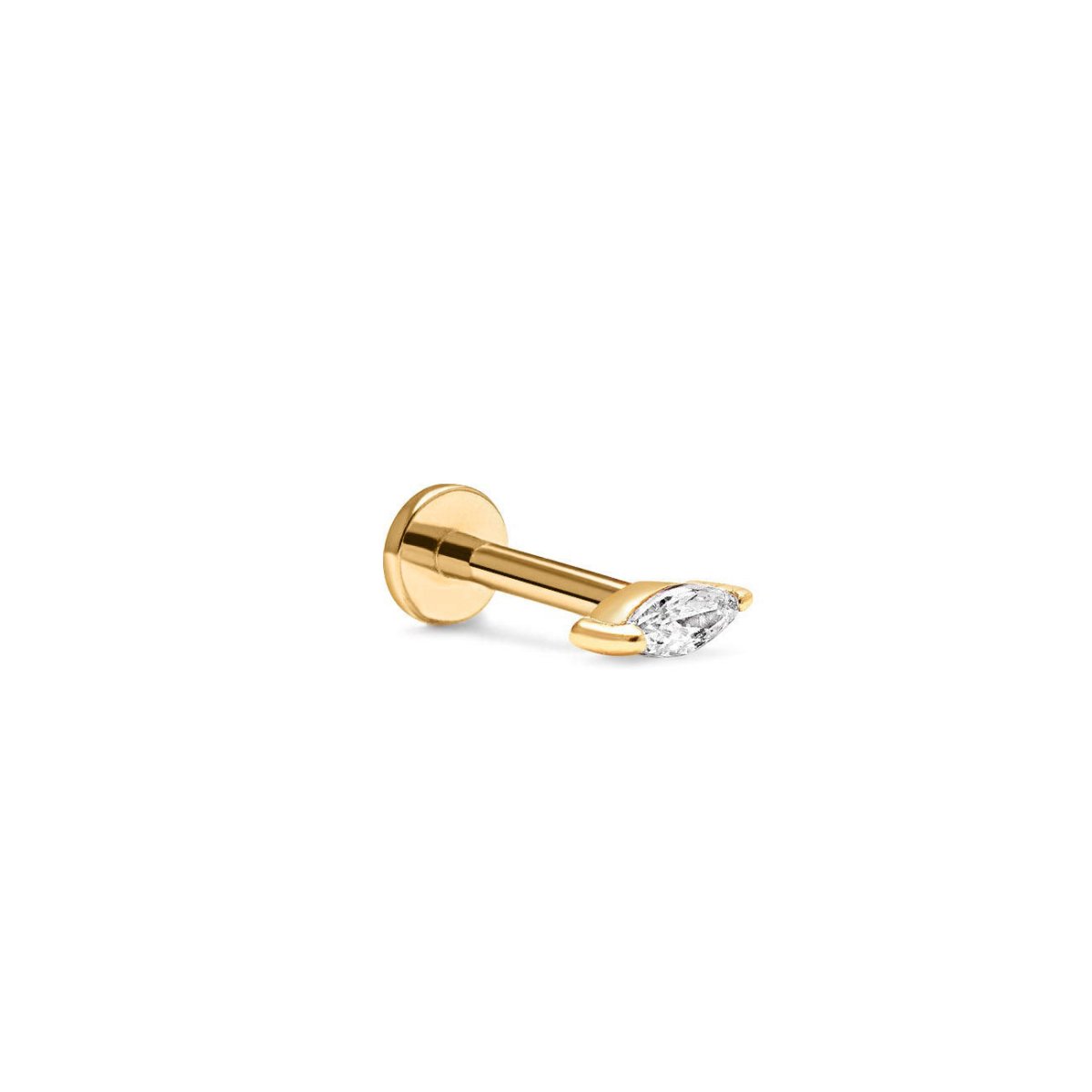 Tiny Marquise Gemstone Stud