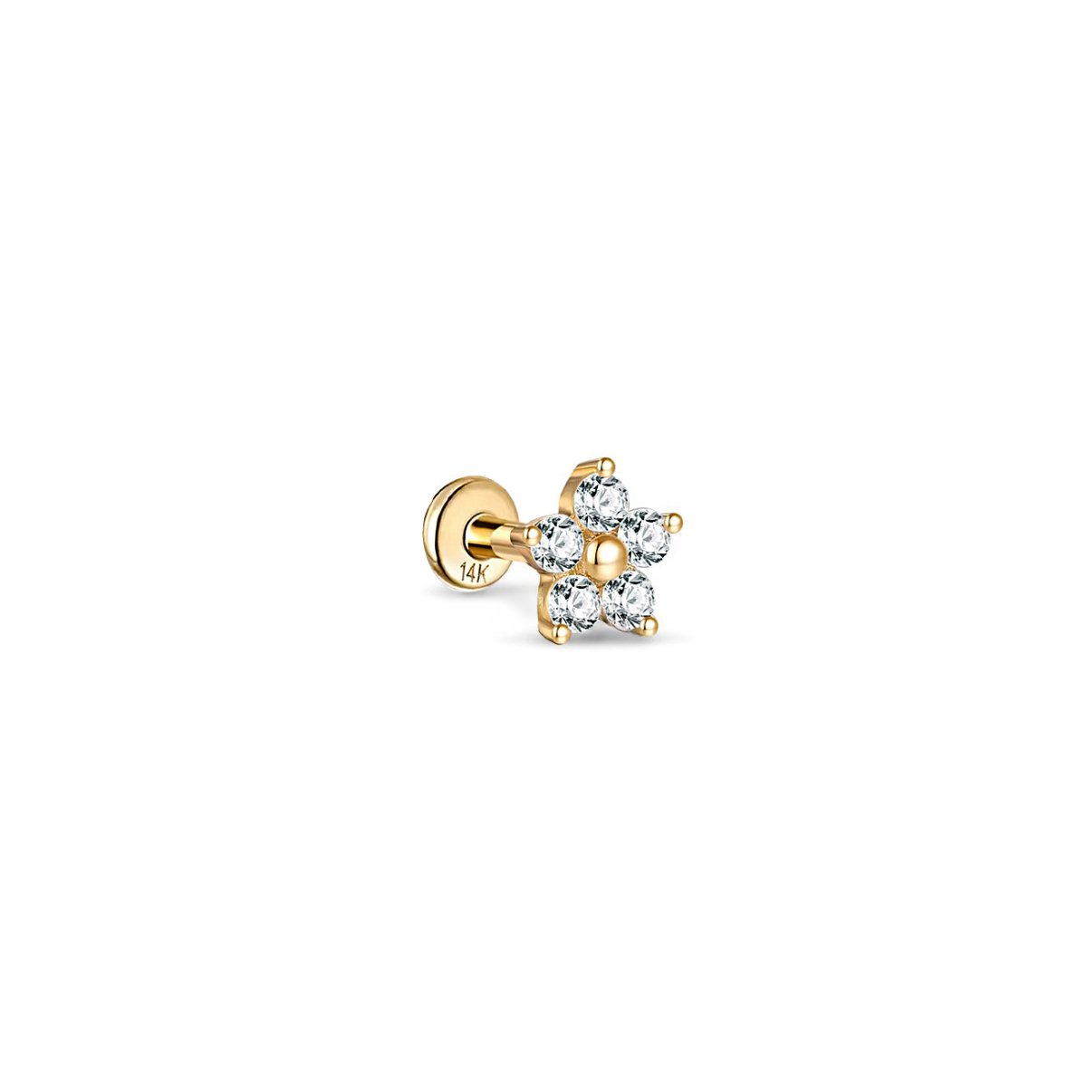 Crystal Flower Flat Back Stud