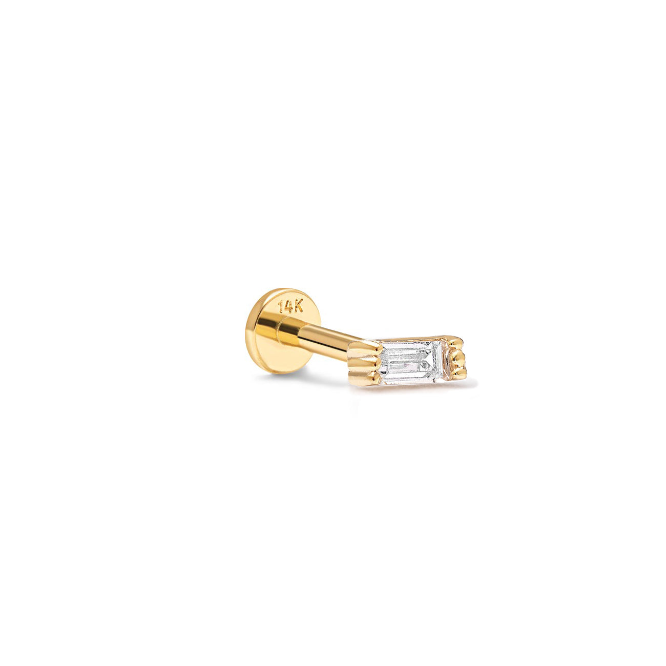 Tiny Crystal Baguette Flat Back Stud