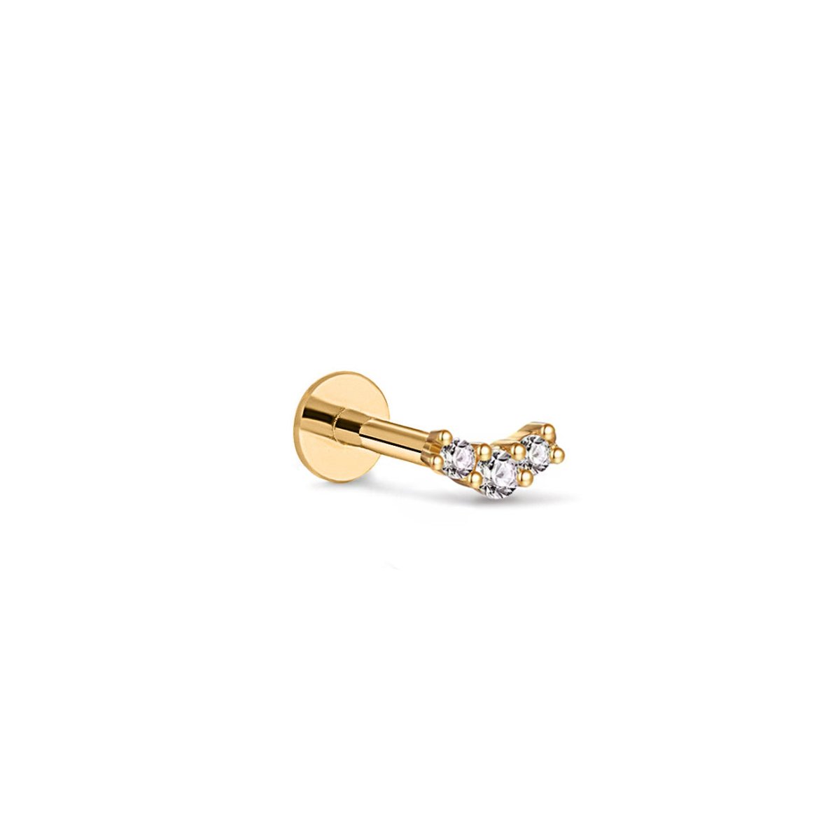 Micro Curve Pavé Flat Back Stud