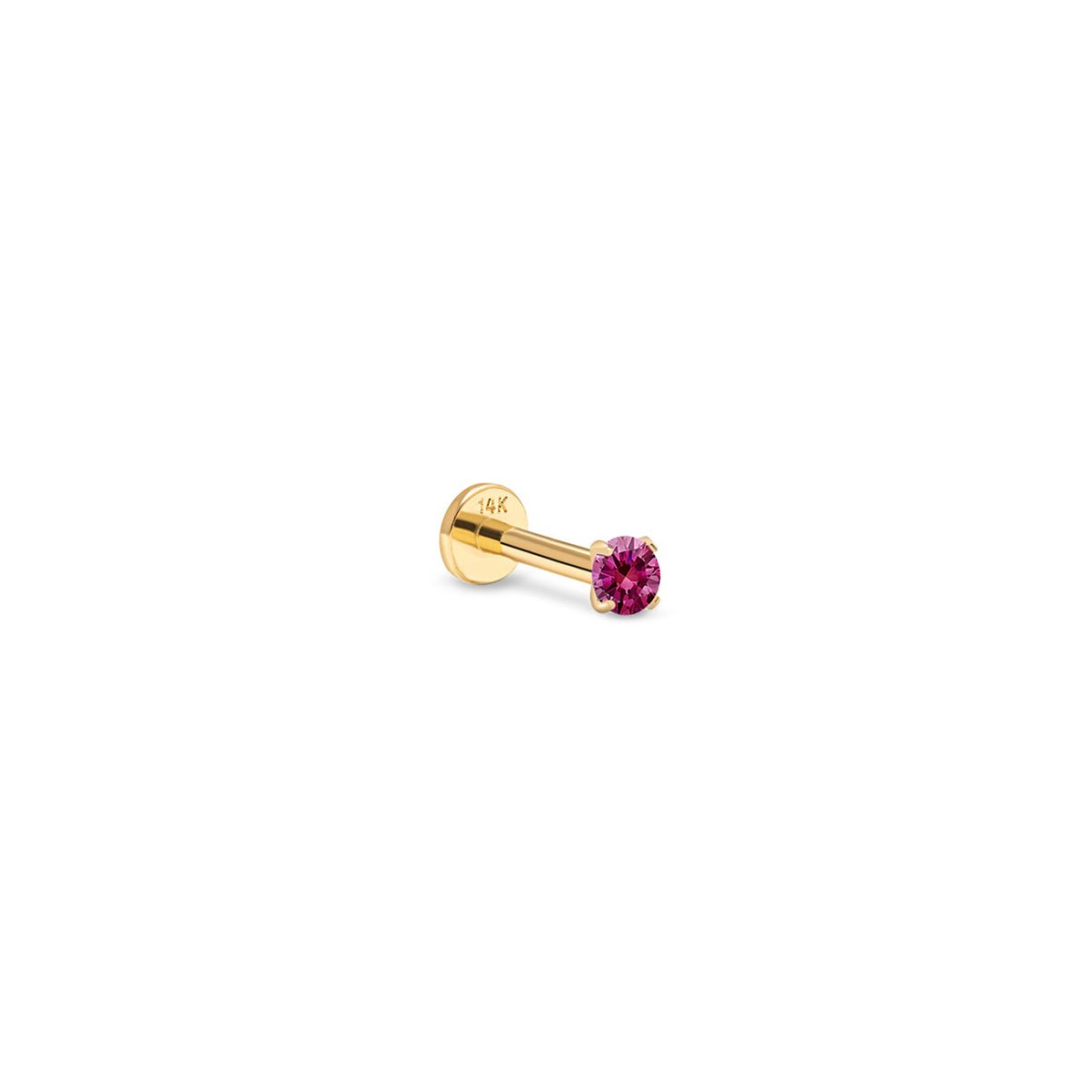 Tiny Gemstone Flatback Stud Ruby