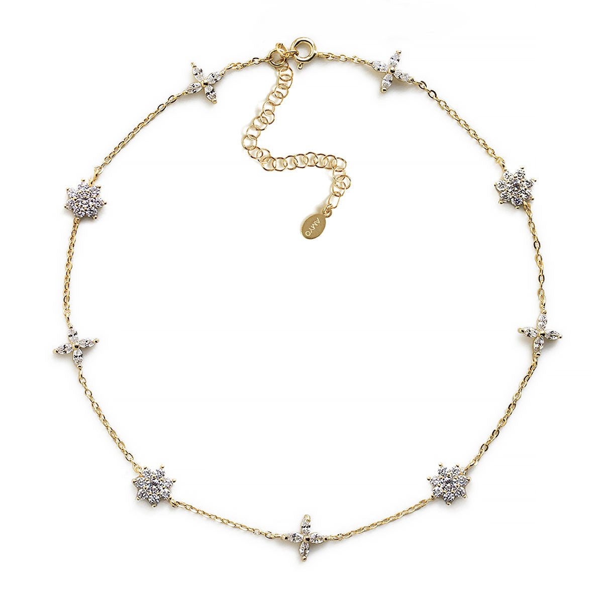 Fleur Pavé Crystal Choker
