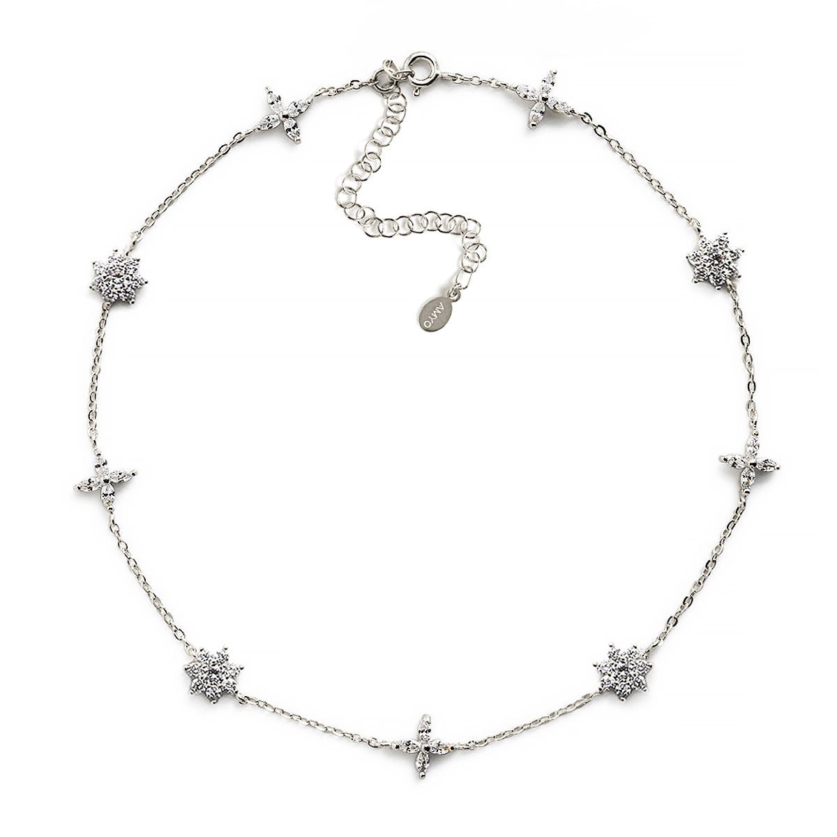 Fleur Pavé Crystal Choker