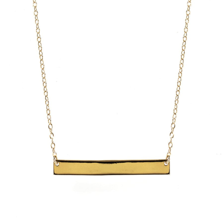Dainty Horizontal Bar Necklace, Necklaces - AMY O. Jewelry
