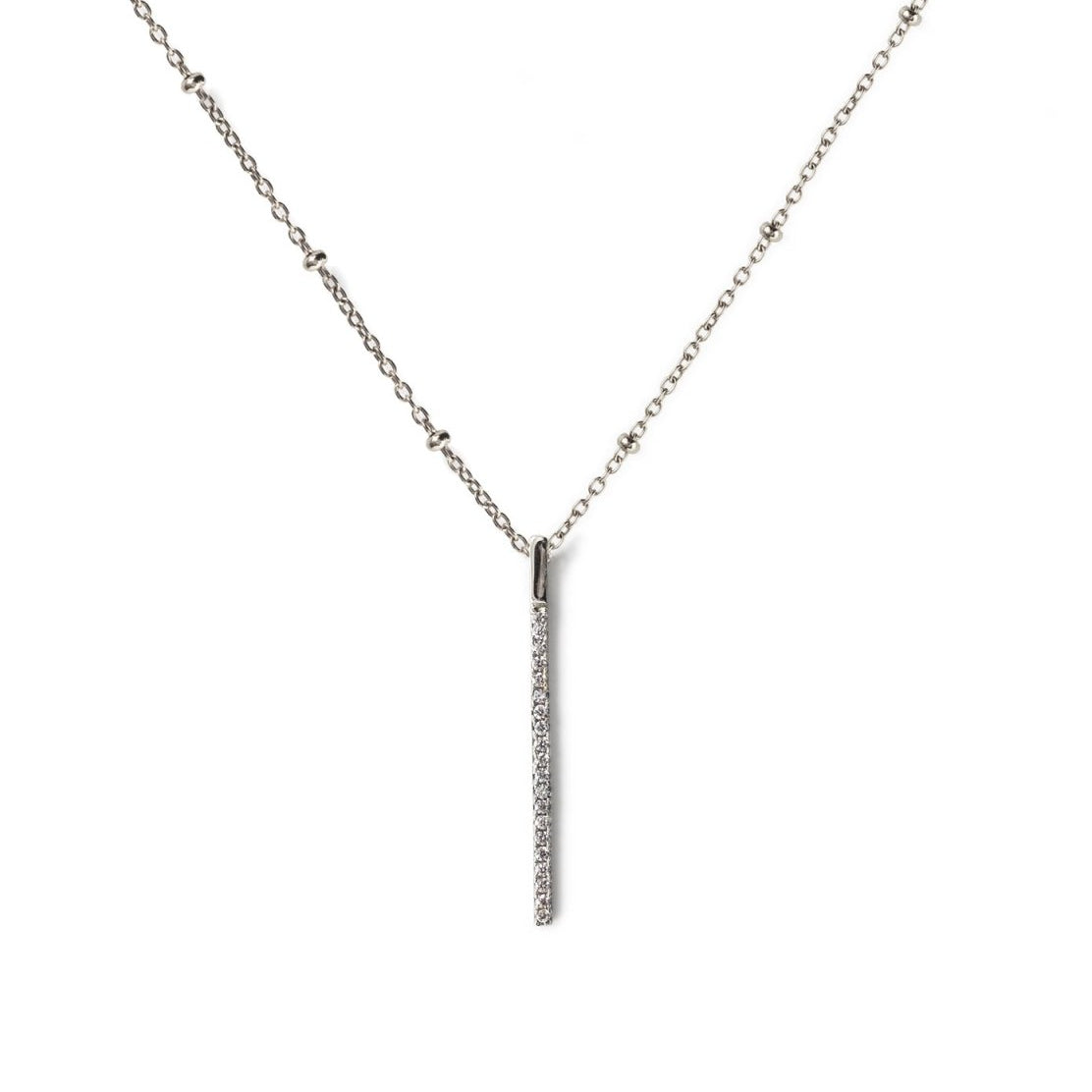 Bar Beaded Chain Necklace