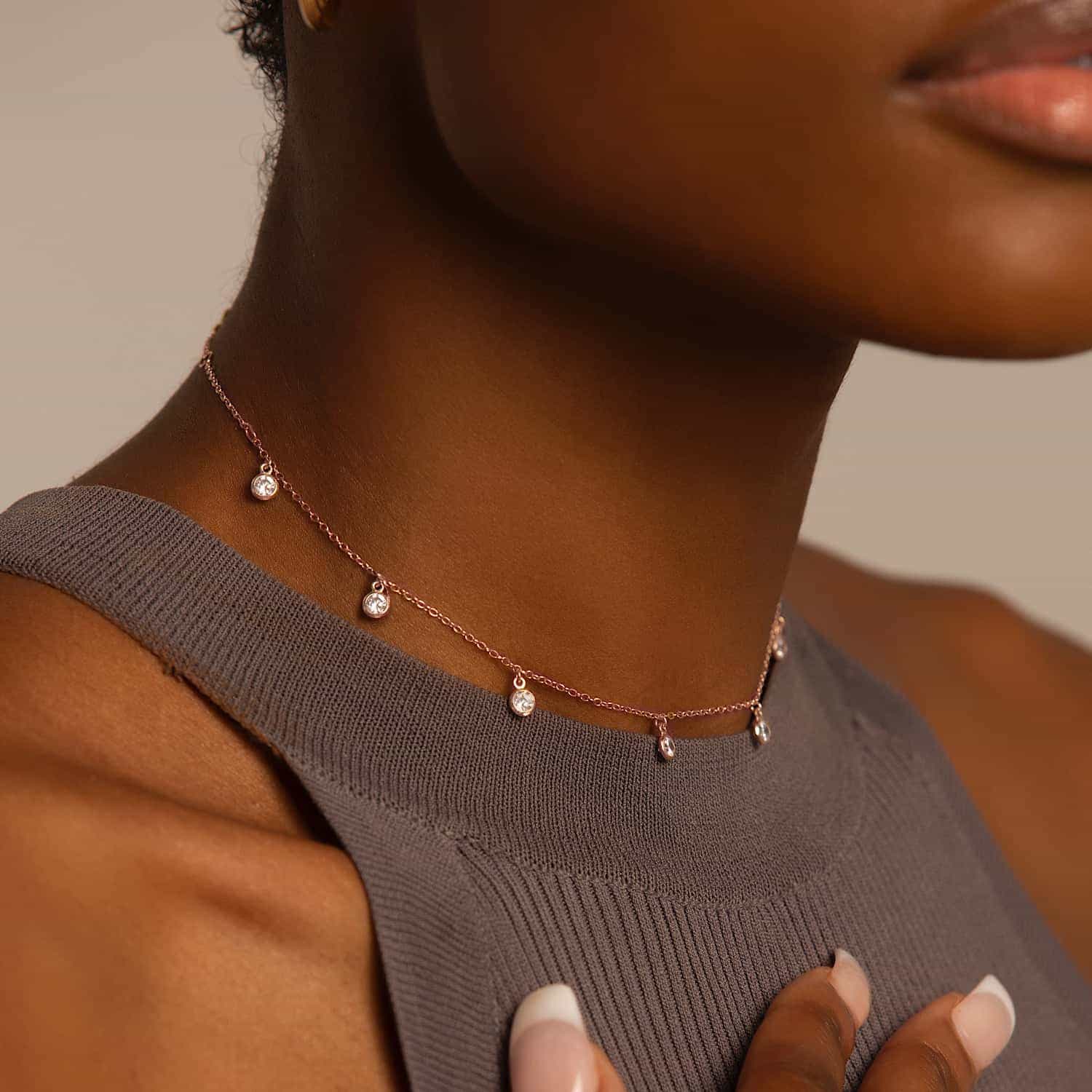 Dangle Crystal Choker