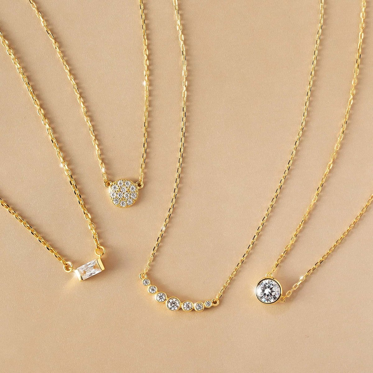 Crystal Curved Bar Necklace