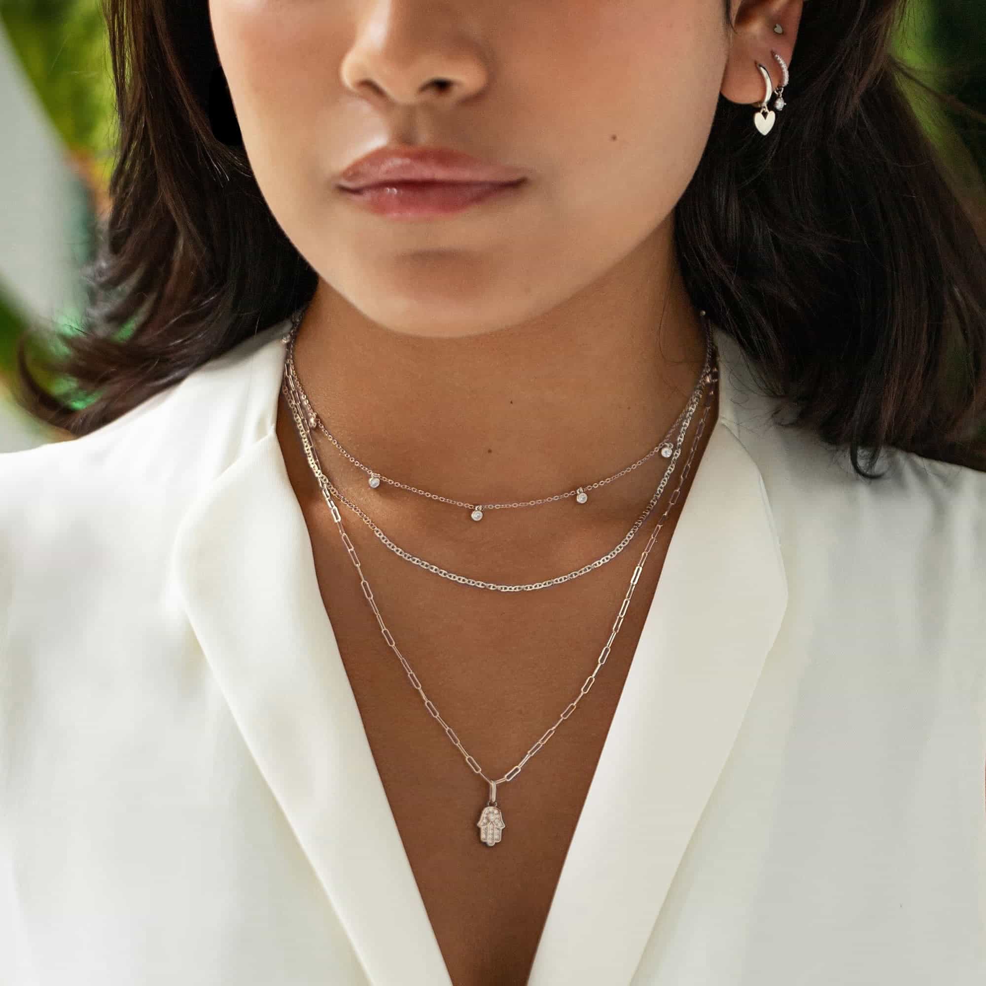 Tiny Dangle Crystal Necklace