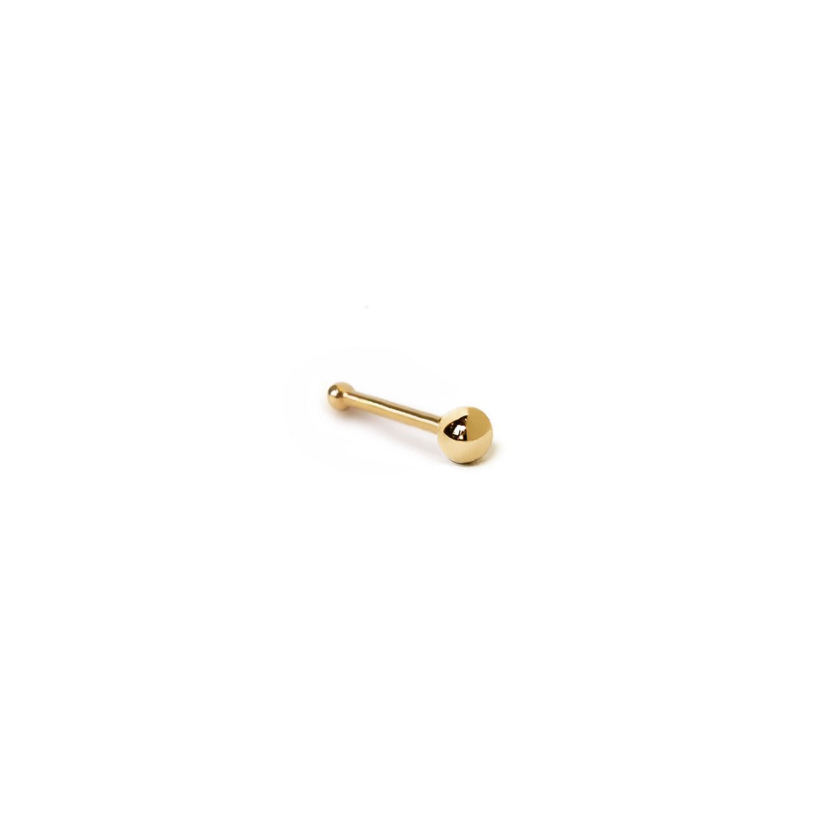 Solid 14kt gold Nose Piercing with a gold ball on sale mark 14k Solid Gold New