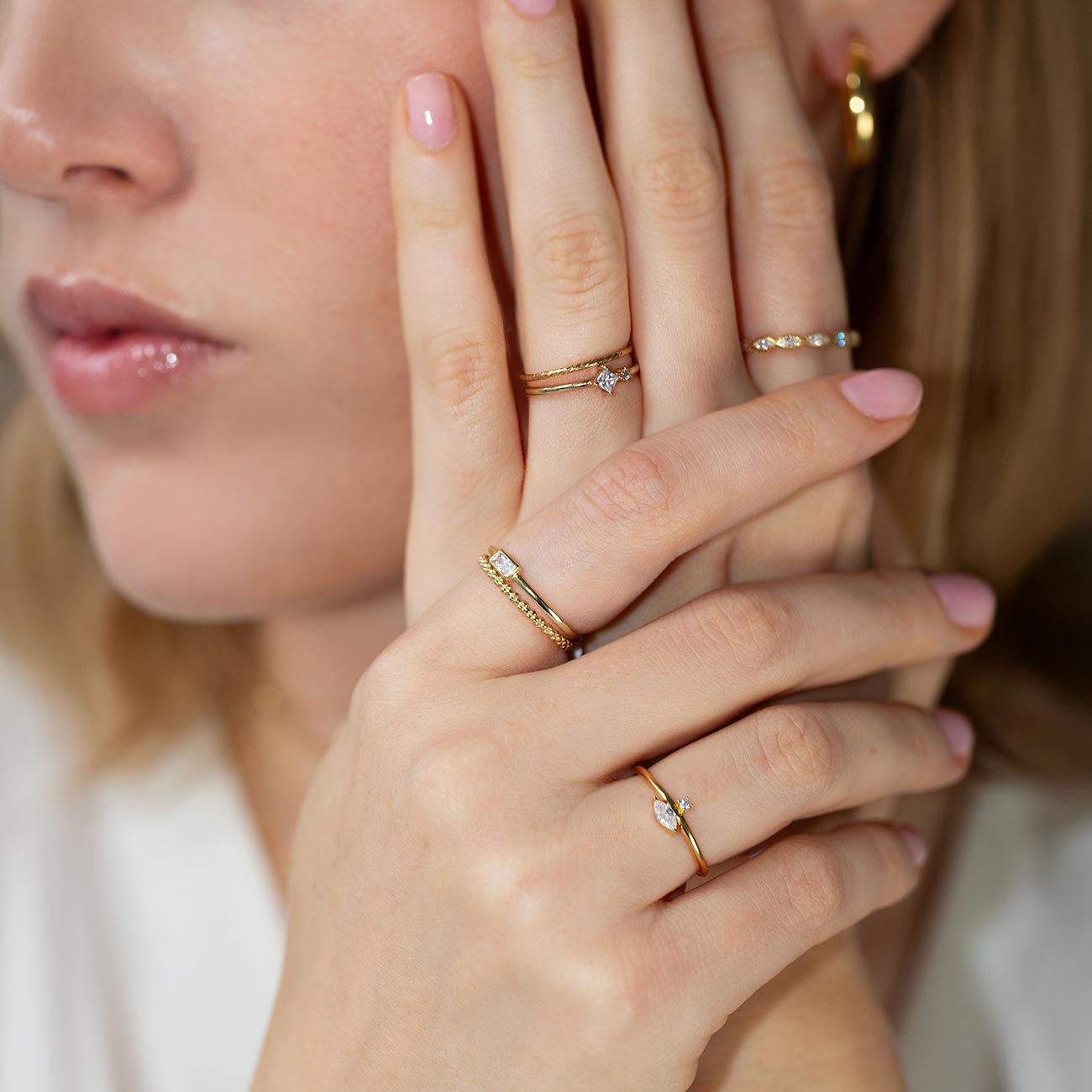 Duo + Shimmer Ring Set