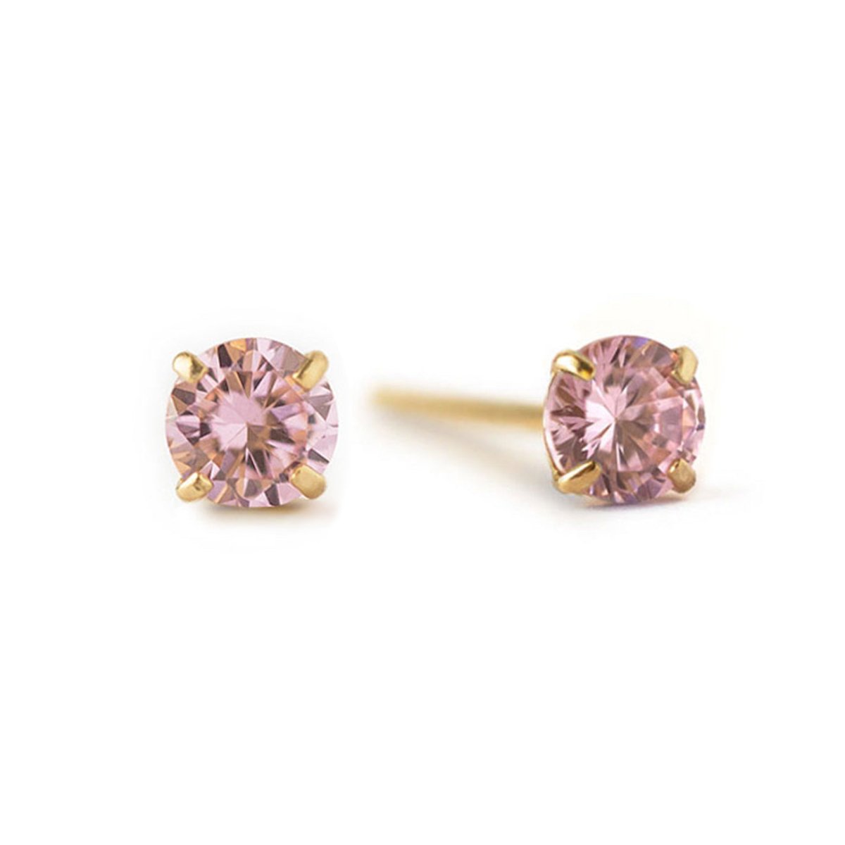 Birthstone Studs Pink Sapphire