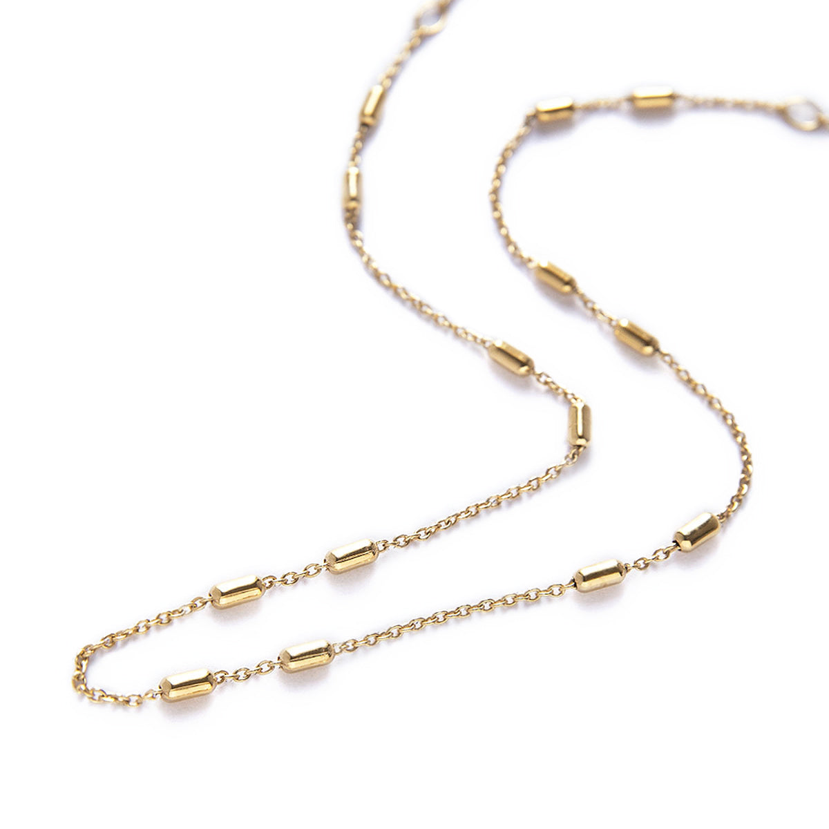 Gold Chain Necklace, Set of 2 - Choker & Tiny Star Bead Necklaces, Layered  Necklace for Women
