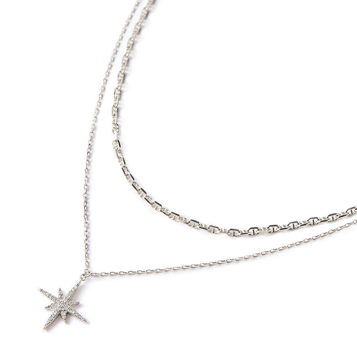 Silver Star Necklace | Celeste Starburst Pendant | Amy O. Jewelry