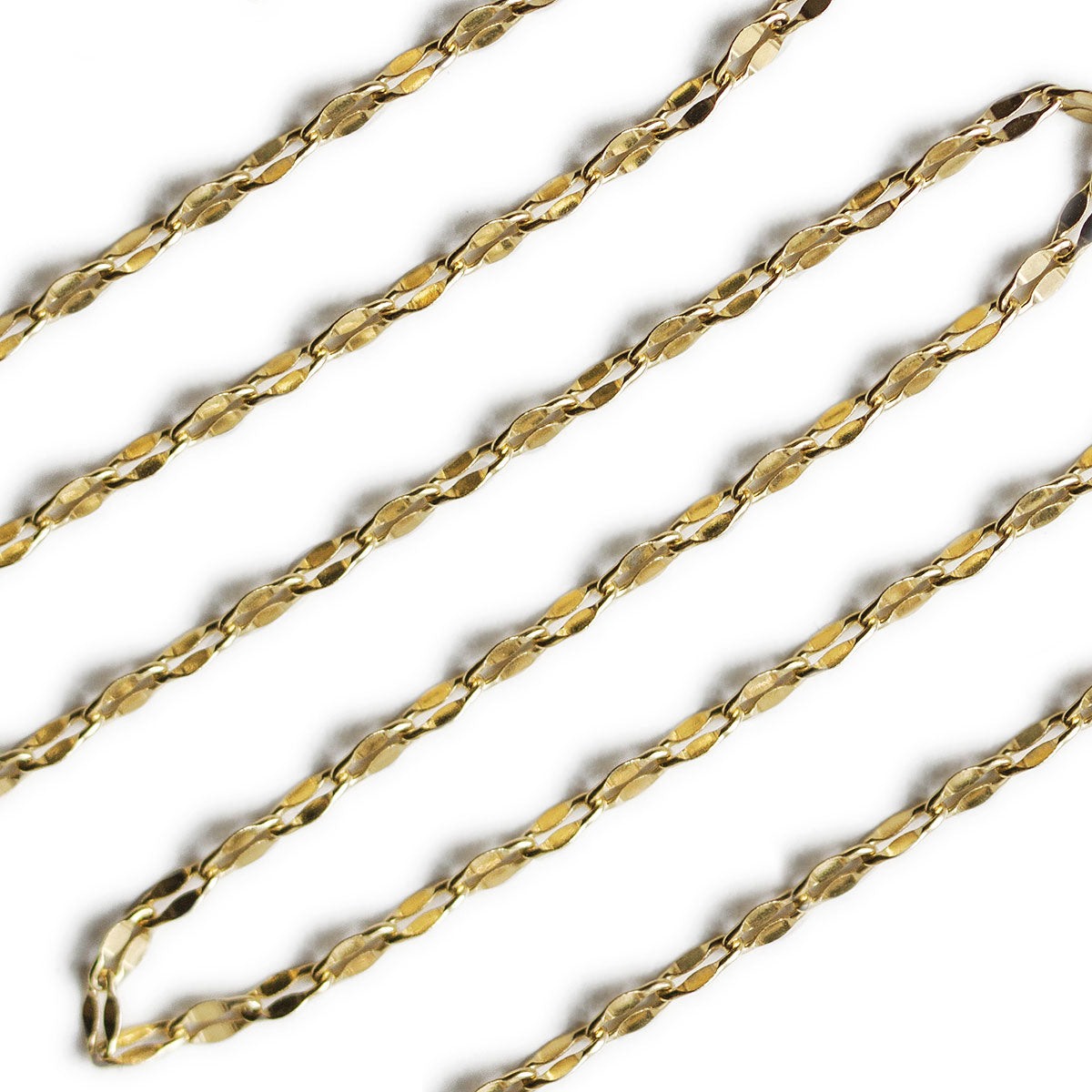 Gold Figaro Chain Necklace, Dainty Layered Choker for Women Gold Vermeil / 13-16in (33-40cm)