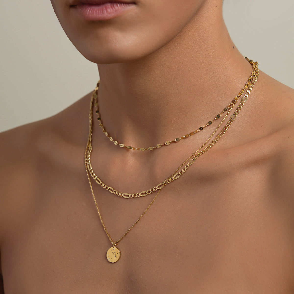 Gold Chain Choker Necklace, Gold Layered Necklace – AMYO