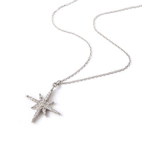 Sterling Silver Starburst Pendant Necklace