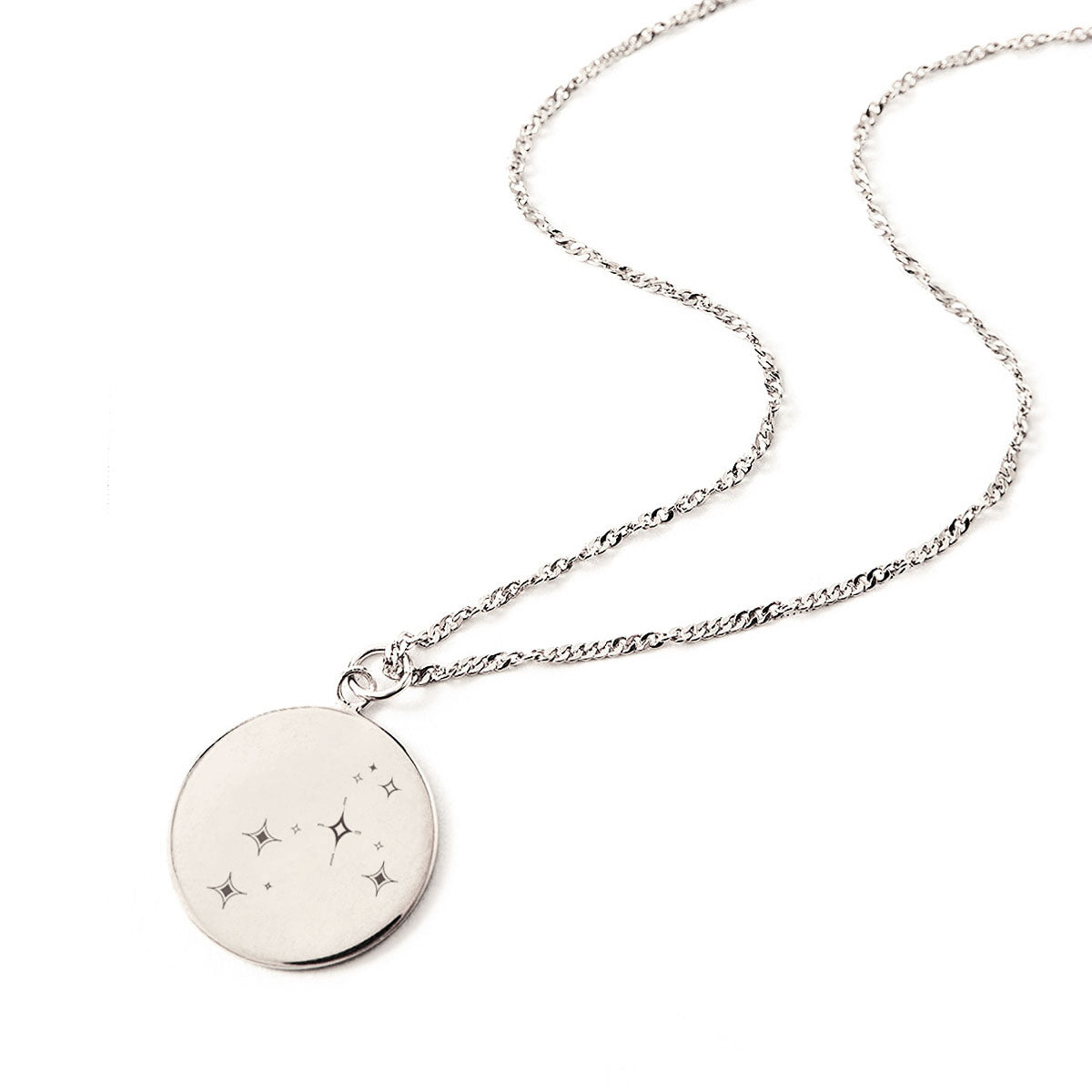 Constellation Zodiac Disc Necklace