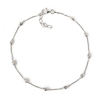 Faceted Oval Bead Anklet