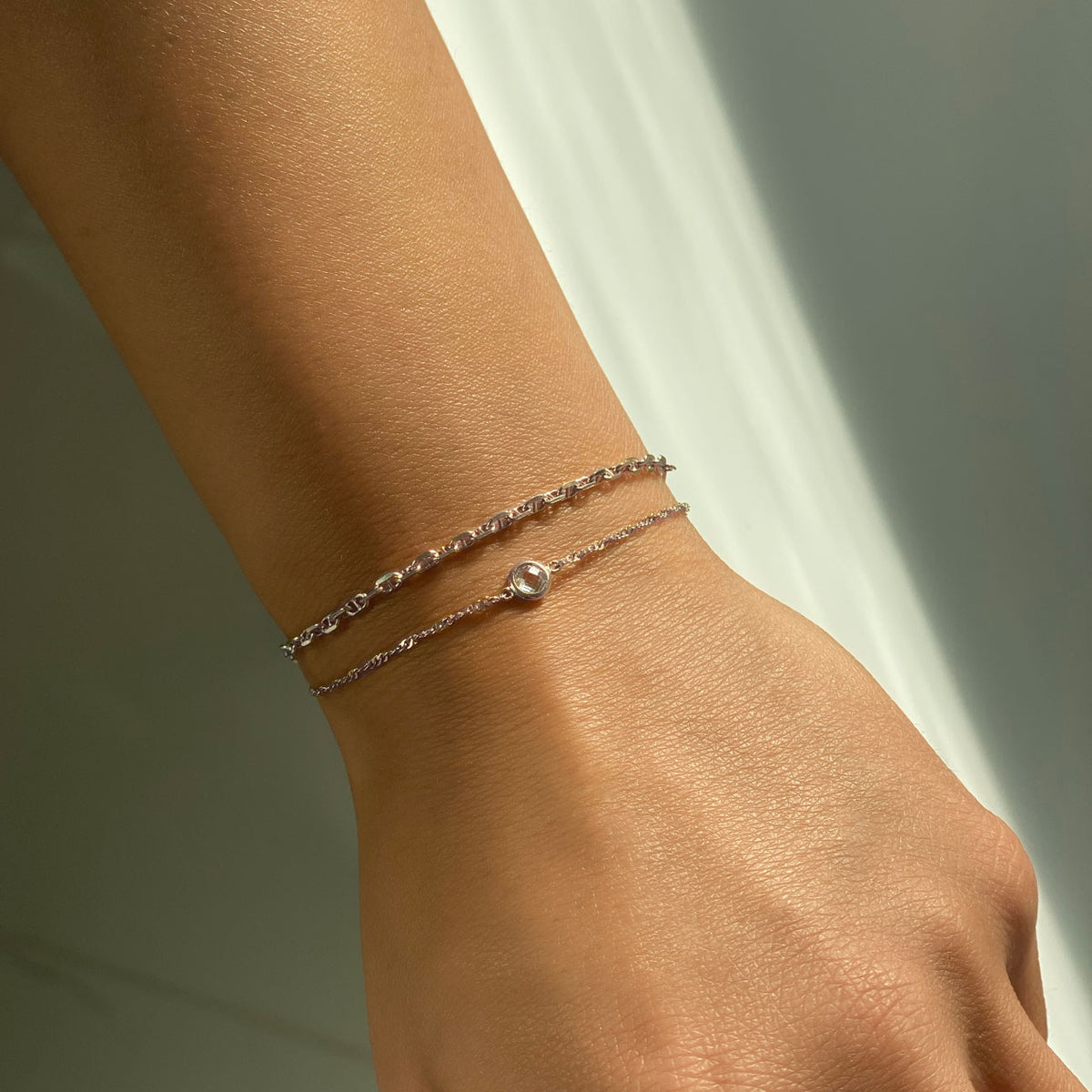 Marina Gucci Chain Sterling Silver Bracelet, Dainty bracelets
