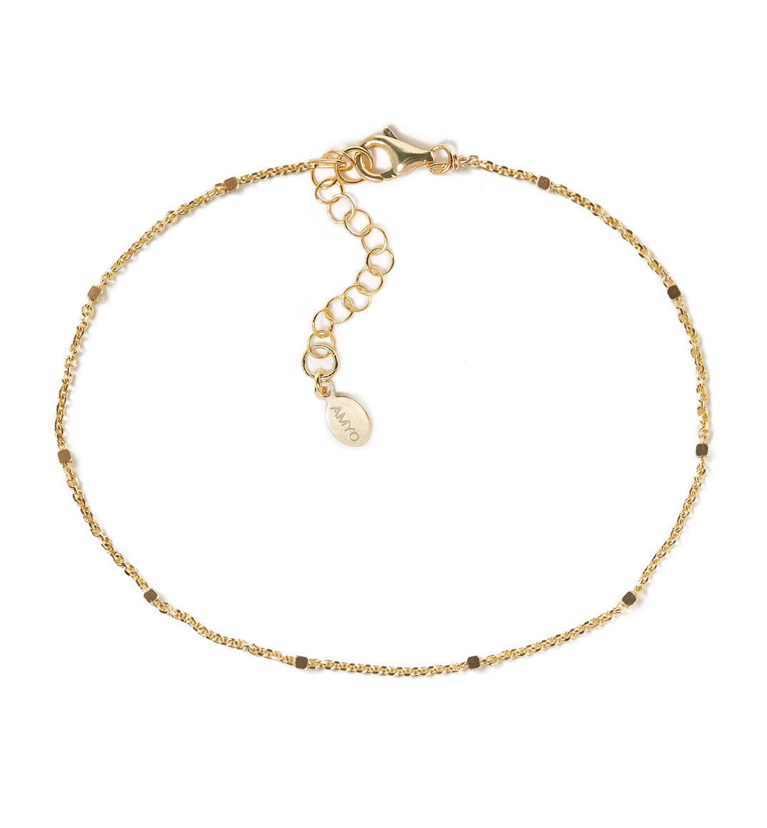 Gold Beaded Gemstone Bracelet, Minimalist