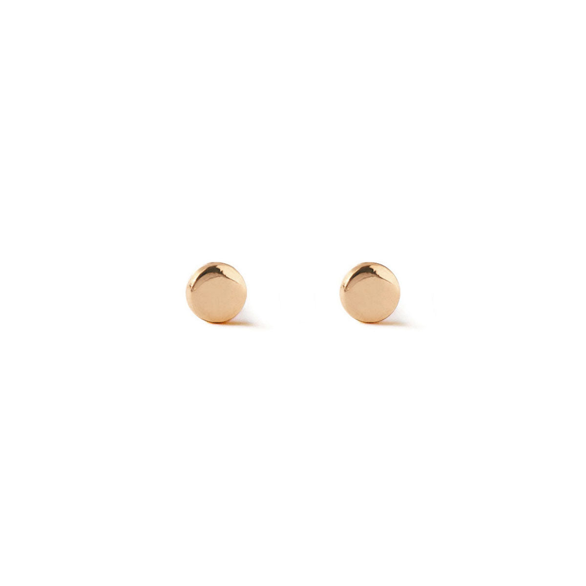 Hoberta Real 14k solid Round Yellow Gold Tiny Circle Stud Earrings with  Screw back for Women Girls Men for Sensitive ears Small & Minimalist Dot  Studs