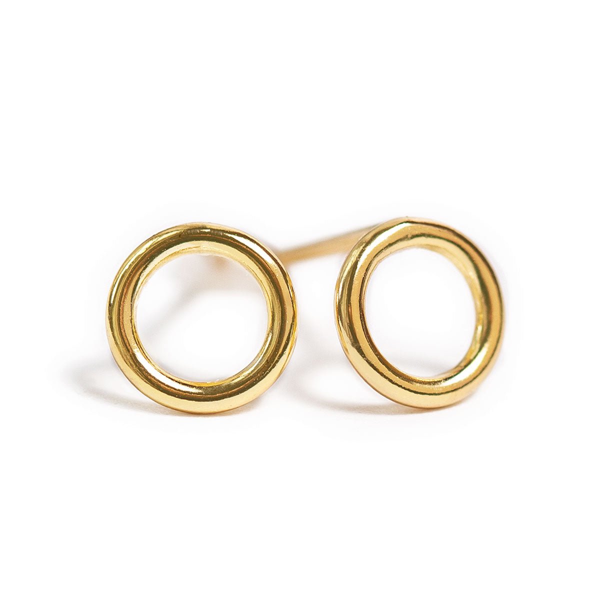 Open Circle Stud Earrings